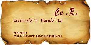 Csiszár Renáta névjegykártya