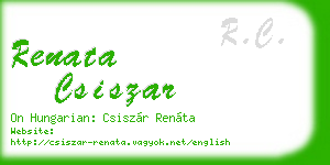renata csiszar business card