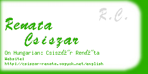 renata csiszar business card